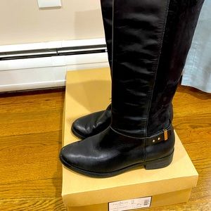 Beautiful and practical Cole Haan black riding boots